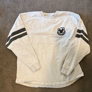 Disney Gray Long Sleeve “Spirit” Jersey with Black Stripes